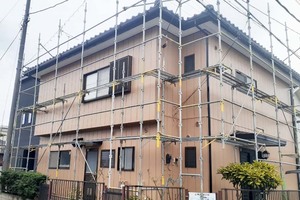 外壁塗装　小山市トタンサイディング壁（完工）